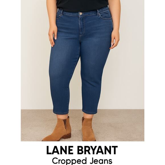 Lane Bryant Women’s Size 22 Capri Jeans – Stretch Denim Excellent preloved cond. - Picture 1 of 5